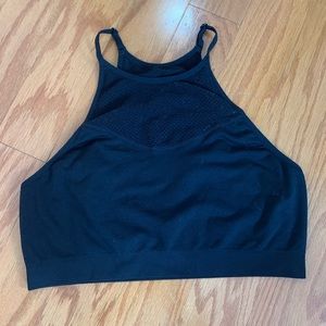 Mesh halter sports bra